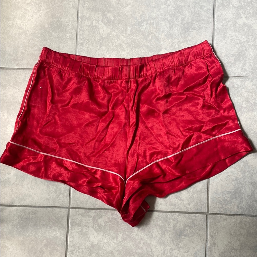 Victoria's Secret Red Satin Pajama Shorts